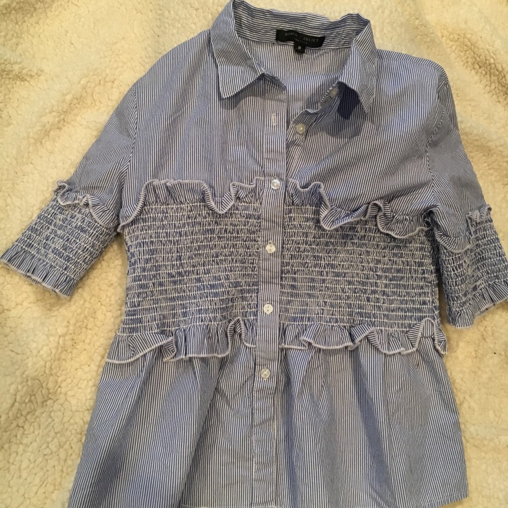 Romeo and Juliet oxford print top
